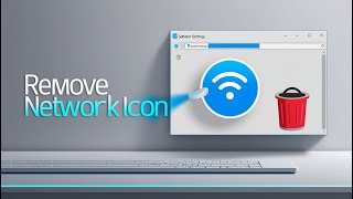 How to Easily Remove the Network Icon on PCLaptop [upl. by Llecram873]