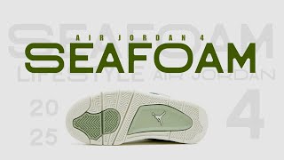 SEAFOAM 2025 Air Jordan 4 DETAILED LOOK  RELEASE INFO [upl. by Brinkema699]