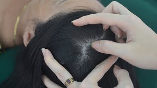 ASMR Intense Scalp Scratching Hair Parting No Talking Sounds For Anxiety Relief [upl. by Adlemy]