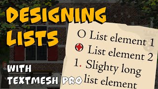 This is how you layout lists with TextMeshPro [upl. by Gurl843]