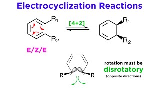 Pericyclic Reactions Part 4 Electrocyclizations ConrotatoryDisrotatory and Nazarov Cyclizations [upl. by Aisad]