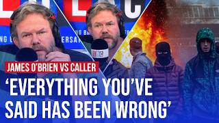 James OBrien takes on farright sympathiser after riots  LBC [upl. by Quiteris]