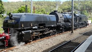 Australian Steam Locos  Garratt 6029 at Hawkesbury River [upl. by Simonne]