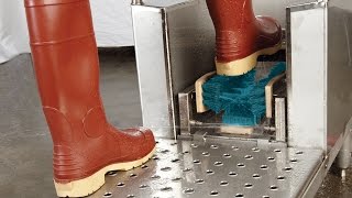 Stainless Steel Boot Wash Sanitizing Station — Bunzl Processor DivisionKoch Supplies [upl. by Nodle]