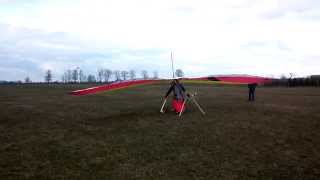 Homebuilt four stroke powered hang glider FLPHG [upl. by Etteloc]