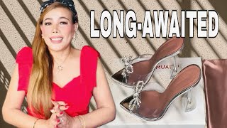 Unboxing the Iconic Amina Muaddi Rosie Glass PVC Shoes [upl. by Atiekram855]