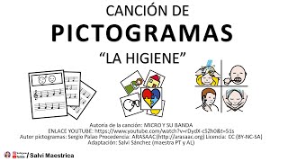 LA HIGIENE canción adaptada con pictogramas en español  La higiene canción infantil en español [upl. by Zackariah]