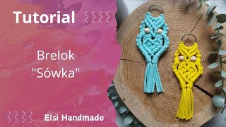 tutorial brelok makrama sowa keychain owl macrame diy [upl. by Hamish]