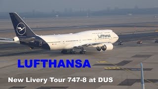 Lufthansa New Livery Tour at Dusseldorf Airport February 2018 4K [upl. by Tamiko]