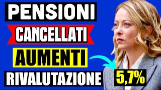 🔴 PENSIONI UFFICIALE 👉 CANCELLATI AUMENTI RIVALUTAZIONE 2024 57 LA CONFERMA ARRIVATA POCO FA💸 [upl. by Nosraep]