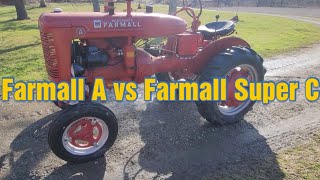 Tractor Tuesday  Farmall A vs Farmall Super C [upl. by Enawtna924]