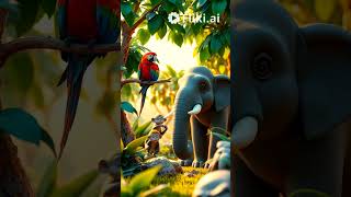 हाथी बंदर तोते की कहानी  Kids Story Hindi  Funny Jungle Story for Kids [upl. by Madelina760]