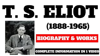 T S Eliot biography and works [upl. by Can]