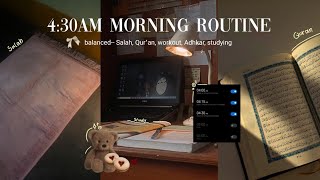 430am morning routine🌷🌥️muslimah edition  free template [upl. by Hylan349]