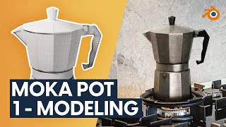 Blender Tutorial  Modeling a Moka Pot 13 [upl. by Abil]