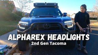 AlphaRex NOVA LED Headlight Install Timelapse Toyota Tacoma [upl. by Adnahc]