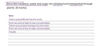 Xylem and phloem 6 mark question [upl. by Braynard]