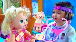 Doc McStuffins Pretend Play Toy Hospital Playhouse w Toy Doctor Bag [upl. by Welton972]