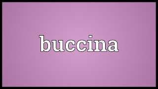 Buccina Meaning [upl. by Roane212]