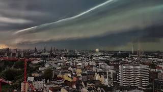 Heftiges Unwetter 2017 NRW Hagelsturm Blitzeinschlag Tornados live 22062017 [upl. by Weingarten43]