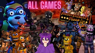 ALL OFFICIAL FNAF GAMES MARATHON PRACTICE  Vtuber Plays FNAF Games [upl. by Iadrahs]