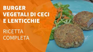 Burger vegetali di Ceci e Lenticchie  RICETTA COMPLETA [upl. by Peri646]