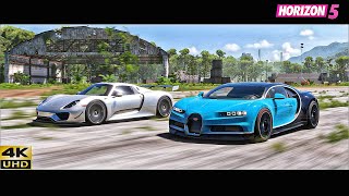 FH5 DRAG RACE Battle  Agera Rs Divo Jesko Valhalla P1 Chiron Veyron Rimac And More [upl. by Thisbe]