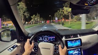 2021 Land Rover Range Rover P400 HSE POV Night Drive 3D AudioASMR [upl. by Feetal]