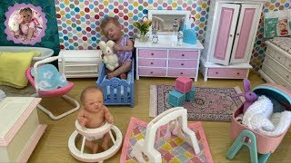 MINI REBORN NURSERY MAKEOVER for Silicone Babies Emma and Ellie [upl. by Nelleoj250]