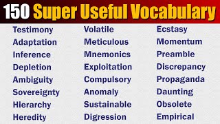 150 Useful Vocabulary  Expand Your English Vocabulary [upl. by Aifoz]