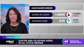 Lidar makers Ouster Velodyne announce allstock merger [upl. by Weiner16]