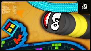 WORMS ZONE epic Gameplay Top 1  308  wormateio Worms zone biggest snake game video  LUKIRAZONE [upl. by Pirbhai]