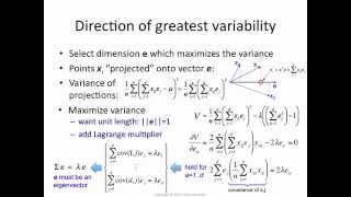 PCA 7 eigenvector  greatest variance [upl. by Kalila248]