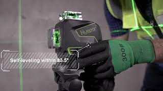 Huepar 3D SelfLeveling Laser Level 360° HorizontalVertical Laser Line Remote Control S03CG [upl. by Mcmahon833]