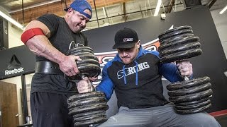 Stan Efferdings 215 lb Dumbbell Challenge Destroyed By Steve Gentili [upl. by Riabuz]