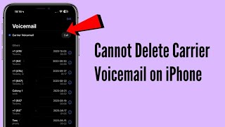 How to Fix Cannot Delete Carrier Voicemail on iPhone after iOS Update [upl. by Herve327]