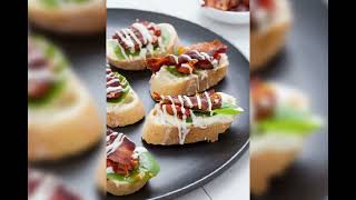 healthy and yummy crostini appetizersbeautiful party appetizers [upl. by Notse]