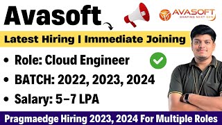 Avasoft Urgent Hiring 2022 2023 2024 BATCH  Salary 57 LPA  Virtual GD Round 2223 May 2024 [upl. by Rigdon]