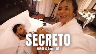 Anuel AA Karol G  Secreto LetraLyrics [upl. by Kajdan748]