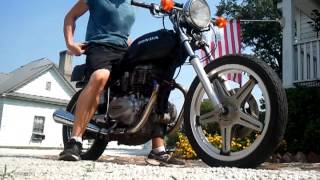 1978 Honda CB400T first crank after rejetting carb [upl. by Meier]