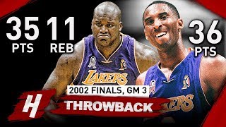 Kobe Bryant amp Shaquille ONeal EPIC Game 3 Full Highlights vs Nets 2002 Finals  71 Pts Combined [upl. by Renrag]