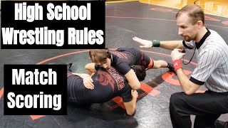 High School Wrestling rules 5 How to Score Points in Matches [upl. by Norford]