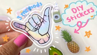 3 Ways to Make DIY Stickers  Using Stuff You Have At Home [upl. by Lenaj]