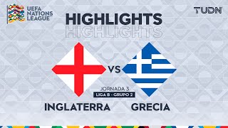 HIGHLIGHTS  Inglaterra vs Grecia  UEFA Nations League 2024  TUDN [upl. by Resee392]