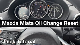 How to Oil change reset Mazda Miata Mx5 2022 [upl. by Derwon22]