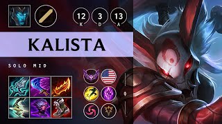 Kalista Mid vs Kassadin Quadra Kill Godlike  NA Master Patch 1420 [upl. by Halla]