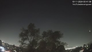 Timelapse Mexico City CDMX  Meteorito o Bólido vel real y a 15 10NOV24 0341 hrs NORTE [upl. by Uaeb]