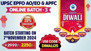 🚨UPSC EPFO AOEO amp APFC New Batch 2024  Starts 7th November  Enroll Now with Civilstap upscepfo [upl. by Trici]