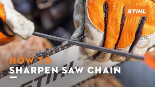 How to Sharpen Saw Chain  STIHL Tutorial [upl. by Baugh76]