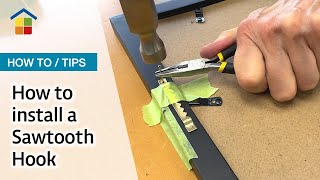 How to install a sawtooth hook on a picture frame [upl. by Amalea999]